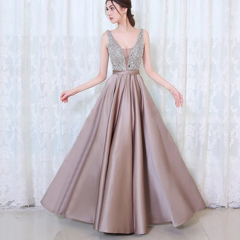 Discount Deals Chic Crystal Prom Dress Long Satin Graduation Dresses for Girls LP0523 Discount Deals Chic Crystal Prom Dress Long Satin Graduation Dresses for Girls LP0523