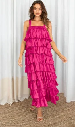 Massive Deals Hot Pink Fru dress