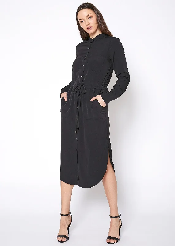 Super Sale Women's Long Mock Neck Shirt Dress