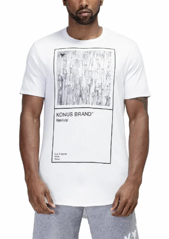 Konus Men's Revival Scallop Graphic Tee in White