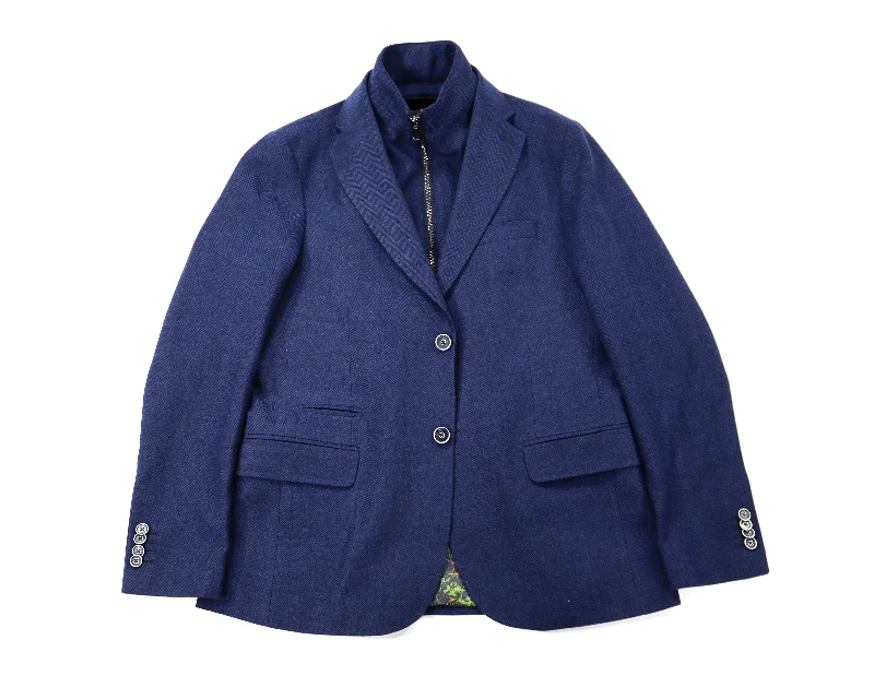 Great Bargains Navy Herringbone Sportcoat