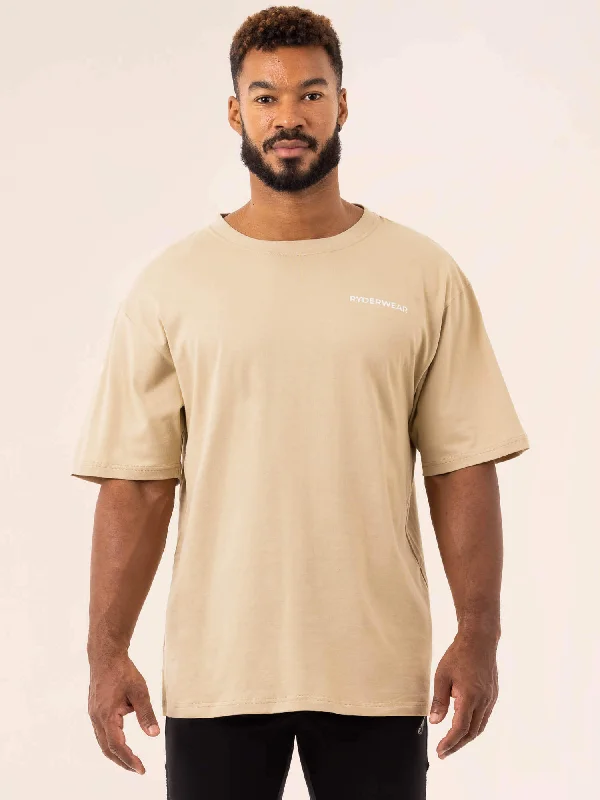 Friends and Family Sale Industry Oversized T-Shirt - Sandstone