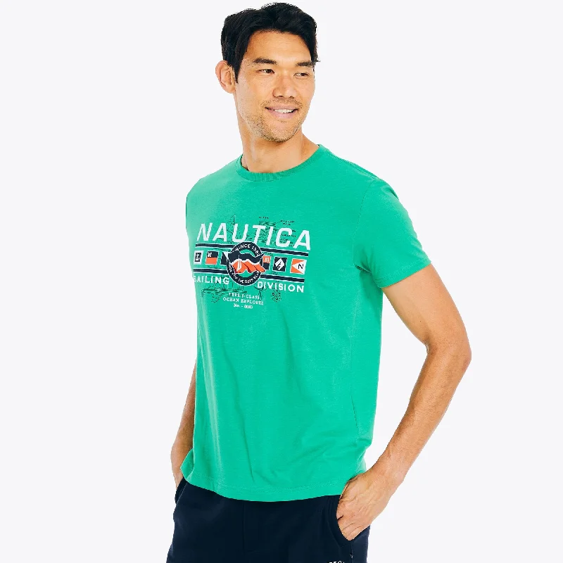 Nautica Mens Sailing Division Graphic T-Shirt