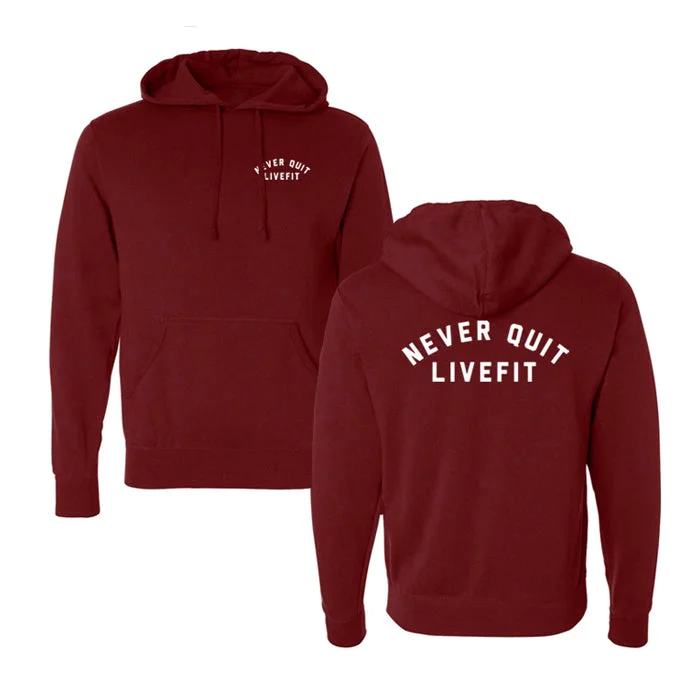 Never Quit Hoodie- Cardinal