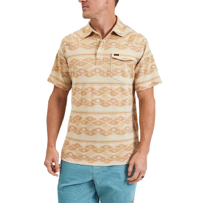 Ranchero Jacquard Polo In Taki Brown Rice