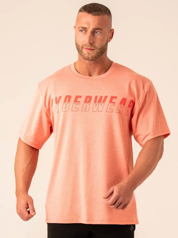 Epic Deals Soft Tech Oversized T-Shirt - Coral Marl
