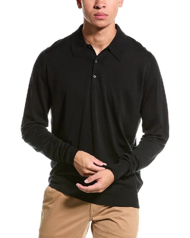 Todd Snyder Long Sleeve Wool Polo Shirt