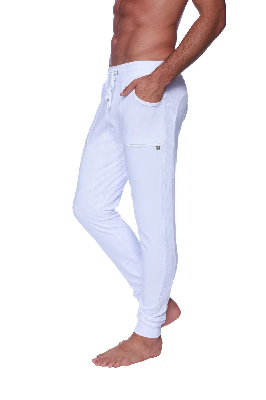 Must-Have Deals Long Cuffed Jogger & Yoga Sweat Pants (White)